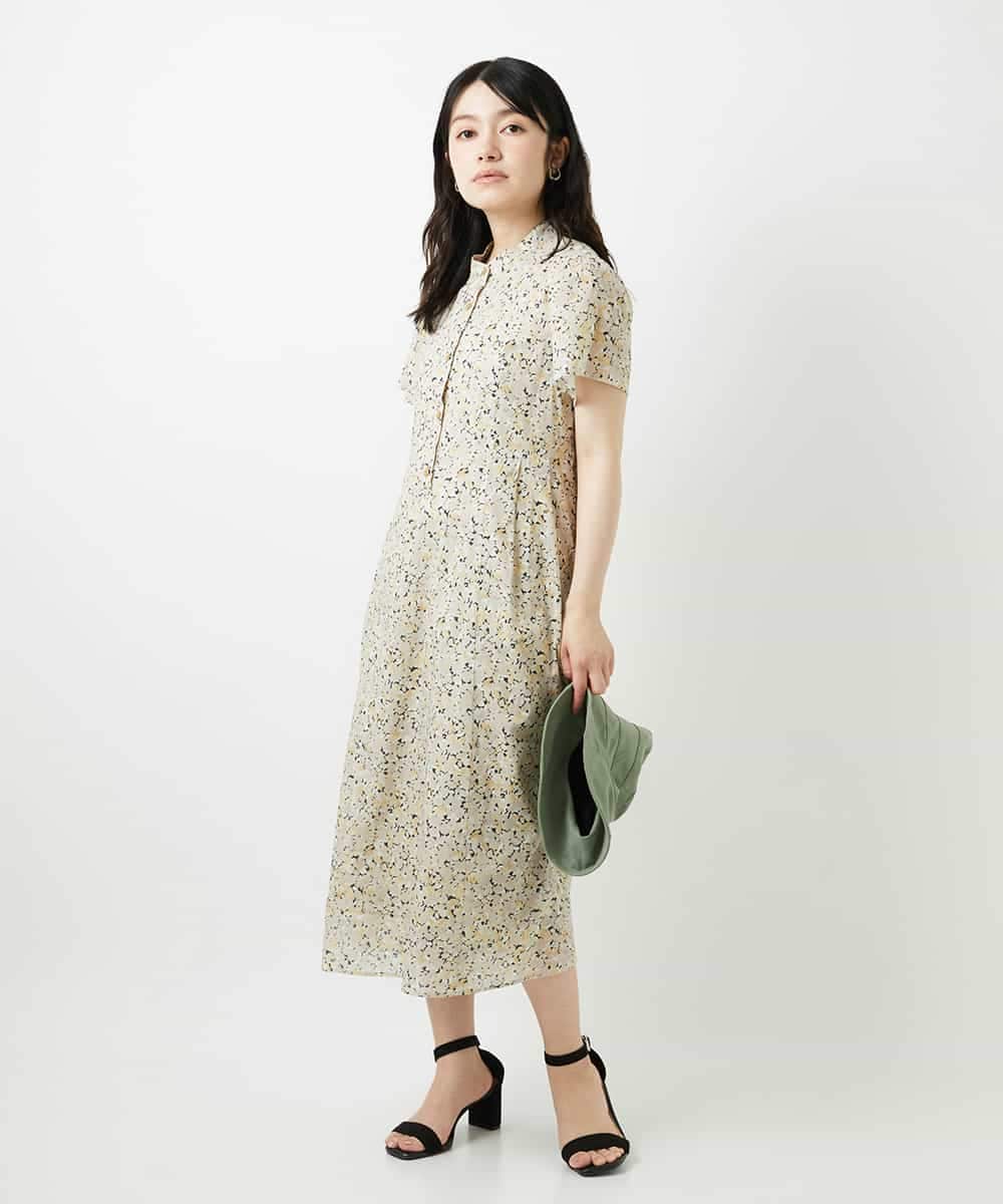 NHEGF94360 GIANNI LO GIUDICE(小さいサイズ)(メゾン ドゥ サンク) 小花プリントワンピース ベージュ系