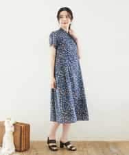 NHEGF94360 GIANNI LO GIUDICE(小さいサイズ)(メゾン ドゥ サンク) 小花プリントワンピース ベージュ系