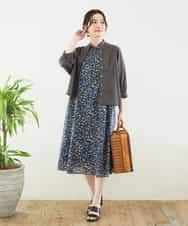 NHEGF94360 GIANNI LO GIUDICE(小さいサイズ)(メゾン ドゥ サンク) 小花プリントワンピース ベージュ系