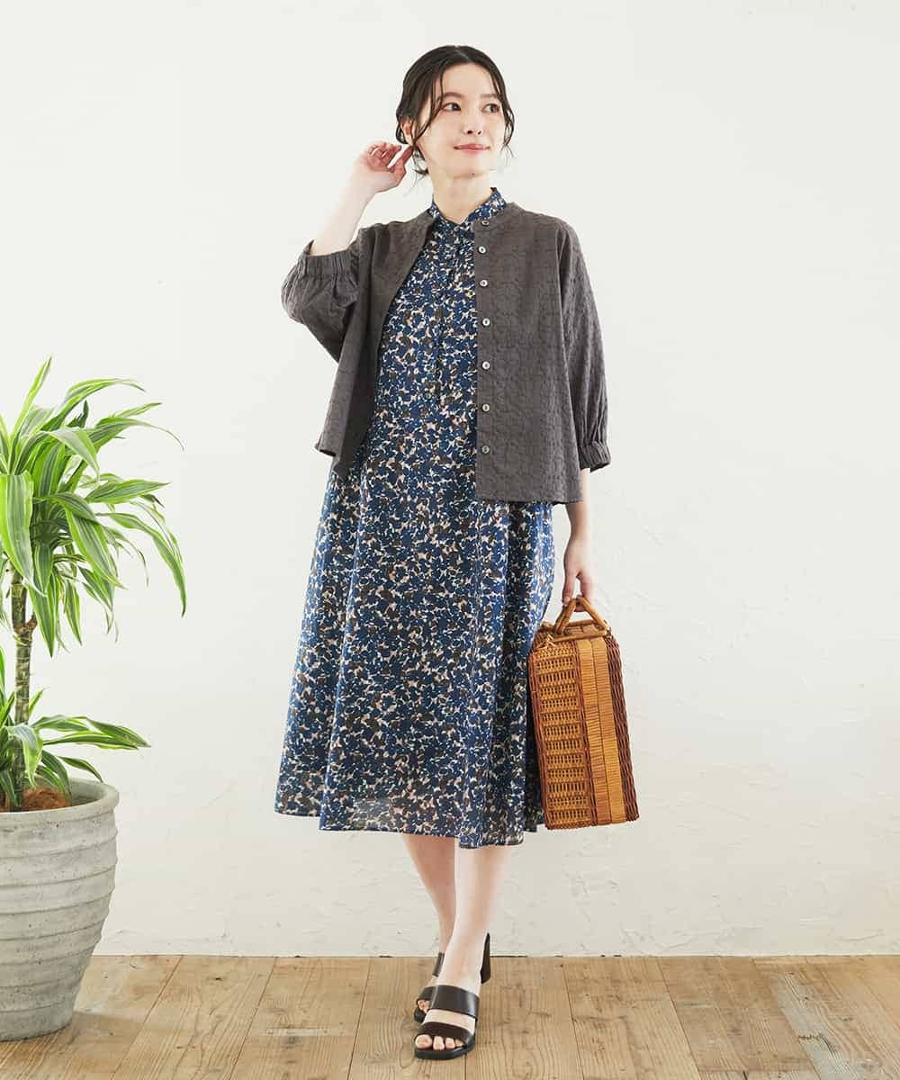 NHEGF94360 GIANNI LO GIUDICE(小さいサイズ)(メゾン ドゥ サンク) 小花プリントワンピース ベージュ系