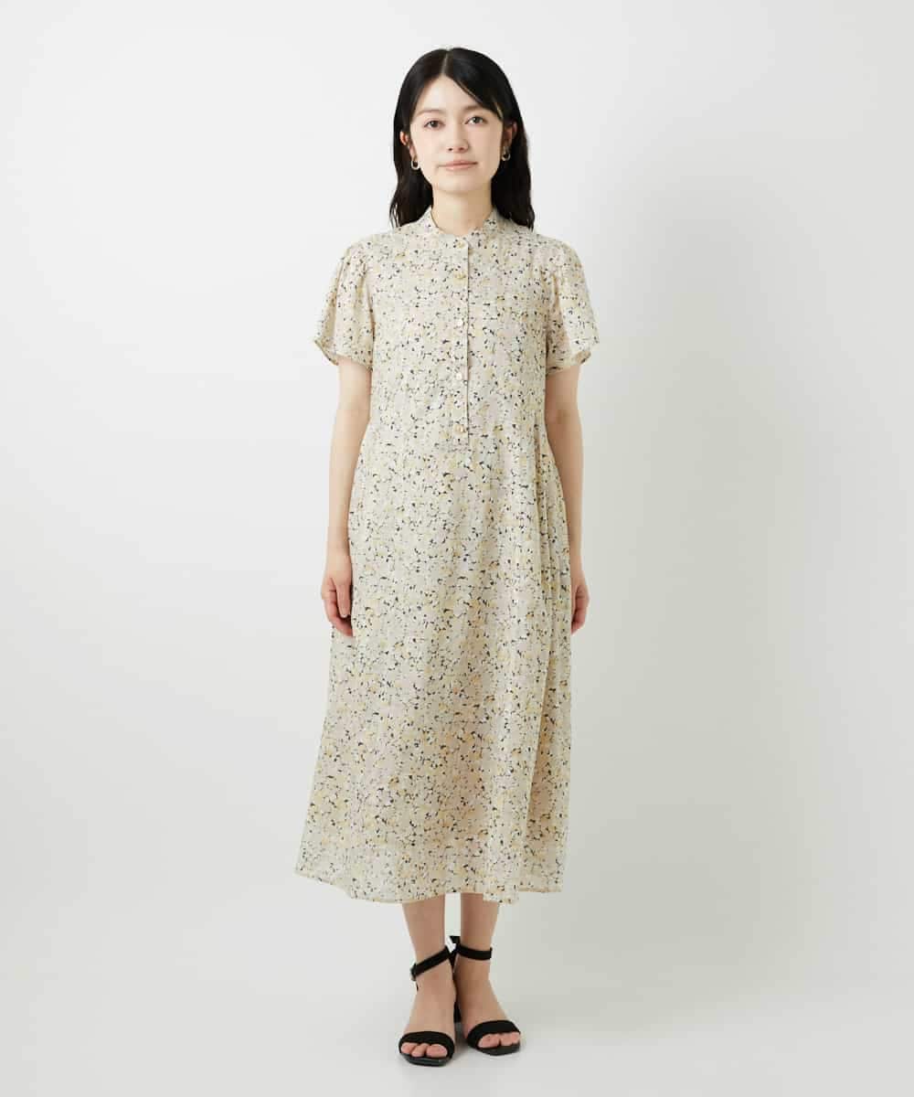 NHEGF94360 GIANNI LO GIUDICE(小さいサイズ)(メゾン ドゥ サンク) 小花プリントワンピース ベージュ系