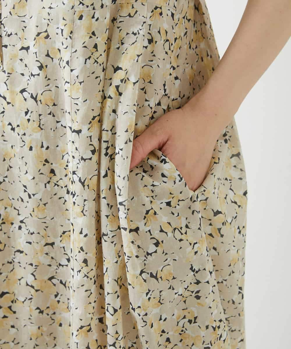 NHEGF94360 GIANNI LO GIUDICE(小さいサイズ)(メゾン ドゥ サンク) 小花プリントワンピース ベージュ系