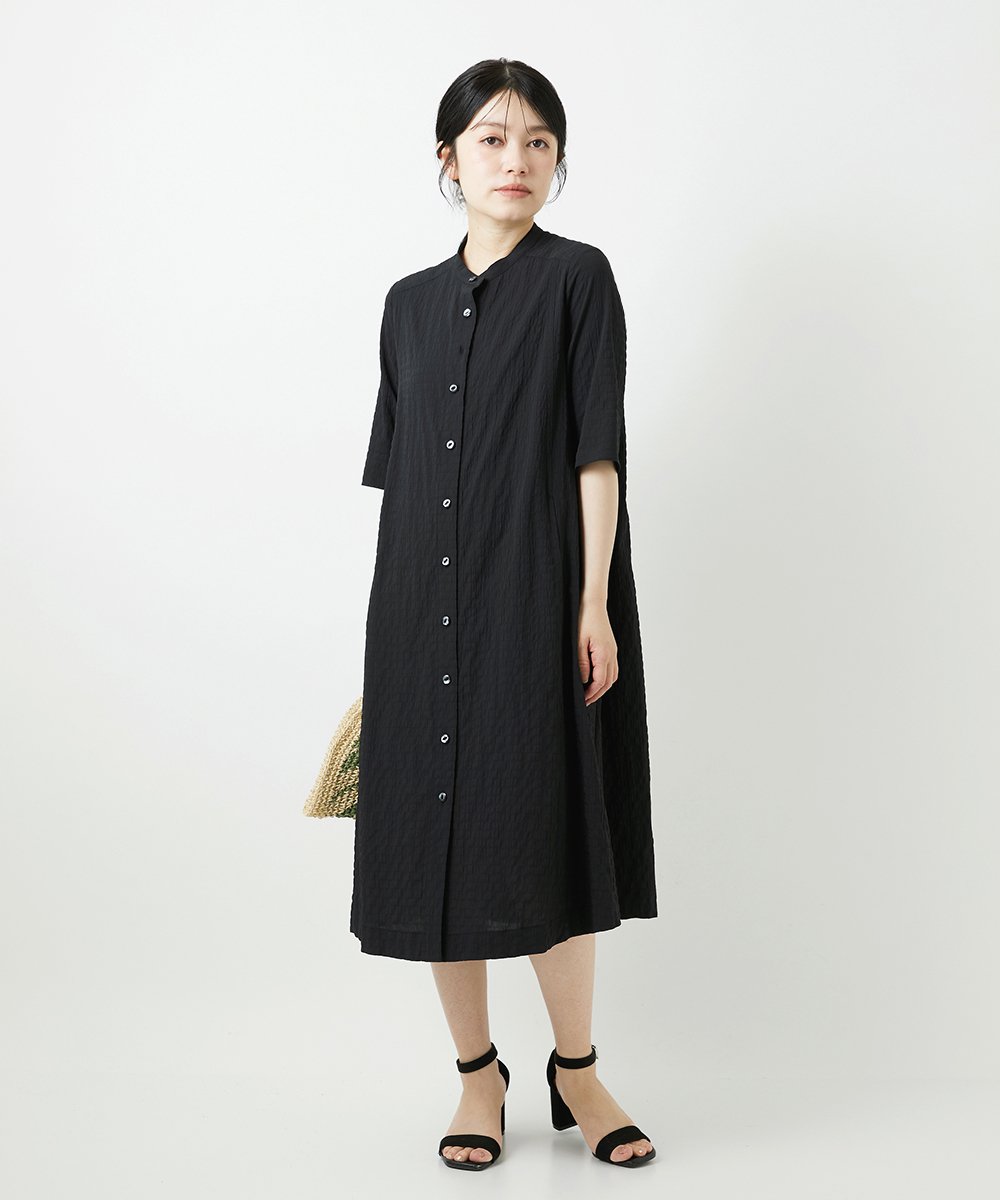 NHEGF96360 GIANNI LO GIUDICE(小さいサイズ)(メゾン ドゥ サンク) サッカーチェックシャツワンピース ライトブルー