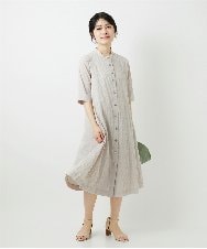 NHEGF96360 GIANNI LO GIUDICE(小さいサイズ)(メゾン ドゥ サンク) サッカーチェックシャツワンピース ライトブルー