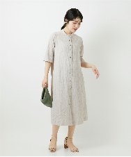 NHEGF96360 GIANNI LO GIUDICE(小さいサイズ)(メゾン ドゥ サンク) サッカーチェックシャツワンピース ライトブルー