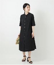 NHEGF96360 GIANNI LO GIUDICE(小さいサイズ)(メゾン ドゥ サンク) サッカーチェックシャツワンピース ブラック