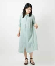 NHEGF96360 GIANNI LO GIUDICE(小さいサイズ)(メゾン ドゥ サンク) サッカーチェックシャツワンピース ライトブルー