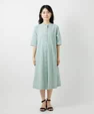 NHEGF96360 GIANNI LO GIUDICE(小さいサイズ)(メゾン ドゥ サンク) サッカーチェックシャツワンピース ライトブルー