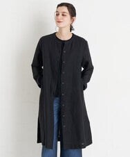 NHEGU82270 GIANNI LO GIUDICE(小さいサイズ)(メゾン ドゥ サンク) [イタリア製生地使用]リネンロングシャツブラウス ライトベージュ