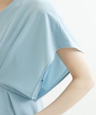 NHEGU87290 GIANNI LO GIUDICE(小さいサイズ)(メゾン ドゥ サンク) ストレッチポンチワンピースドレス ライトブルー