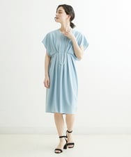 NHEGU87290 GIANNI LO GIUDICE(小さいサイズ)(メゾン ドゥ サンク) ストレッチポンチワンピースドレス ライトブルー