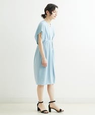 NHEGU87290 GIANNI LO GIUDICE(小さいサイズ)(メゾン ドゥ サンク) ストレッチポンチワンピースドレス ライトブルー