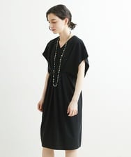 NHEGU87290 GIANNI LO GIUDICE(小さいサイズ)(メゾン ドゥ サンク) ストレッチポンチワンピースドレス ライトブルー