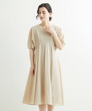 NHEGU88290 GIANNI LO GIUDICE(小さいサイズ)(メゾン ドゥ サンク) ドットプリントワンピースドレス ベージュ