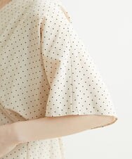 NHEGU88290 GIANNI LO GIUDICE(小さいサイズ)(メゾン ドゥ サンク) ドットプリントワンピースドレス ベージュ