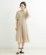 NHEGU88290 GIANNI LO GIUDICE(小さいサイズ)(メゾン ドゥ サンク) ドットプリントワンピースドレス ベージュ