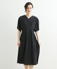 NHEGU88290 GIANNI LO GIUDICE(小さいサイズ)(メゾン ドゥ サンク) ドットプリントワンピースドレス ベージュ