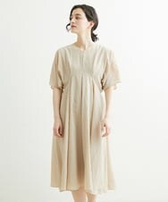 NHEGU88290 GIANNI LO GIUDICE(小さいサイズ)(メゾン ドゥ サンク) ドットプリントワンピースドレス ベージュ