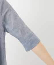 NHEHC90390 GIANNI LO GIUDICE(小さいサイズ)(メゾン ドゥ サンク) 先染めボイルワッシャーワンピース ネイビー