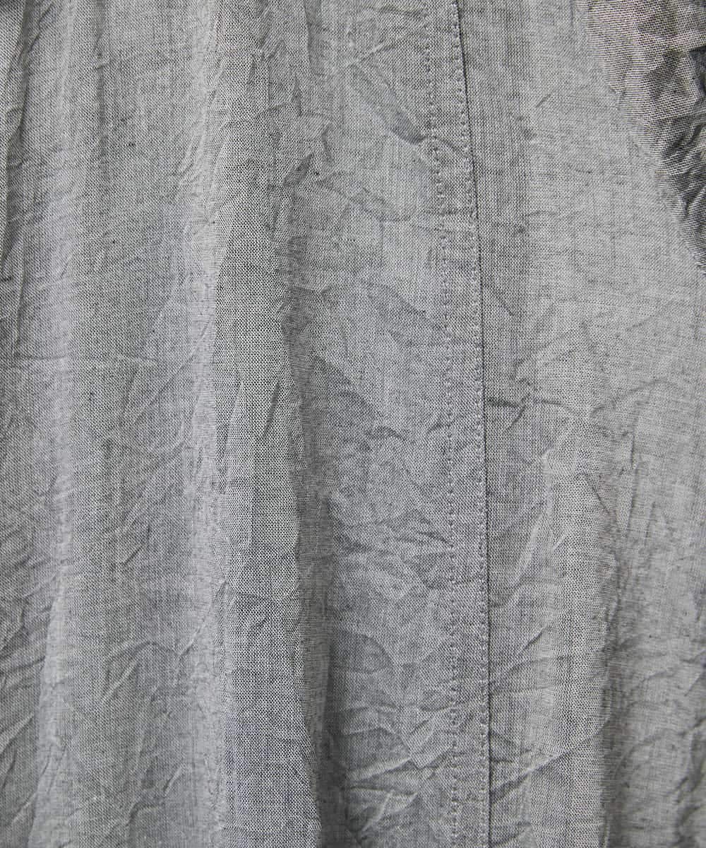 NHEHC90390 GIANNI LO GIUDICE(小さいサイズ)(メゾン ドゥ サンク) 先染めボイルワッシャーワンピース ネイビー