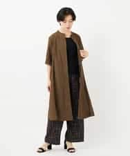 NHEHC90390 GIANNI LO GIUDICE(小さいサイズ)(メゾン ドゥ サンク) 先染めボイルワッシャーワンピース ネイビー