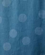 NHEHD06430 GIANNI LO GIUDICE(小さいサイズ)(メゾン ドゥ サンク) リネンドットワンピース ブルー