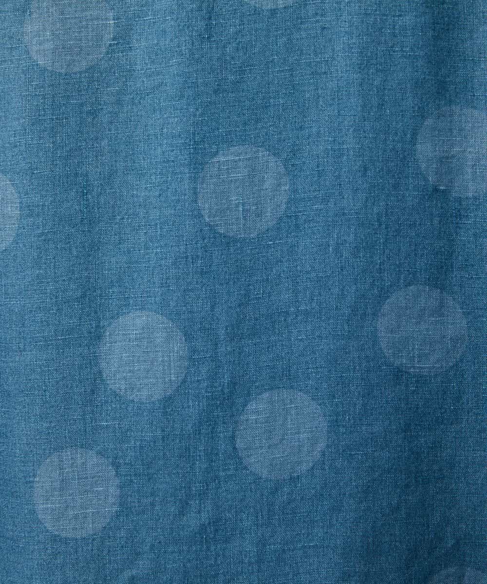 NHEHD06430 GIANNI LO GIUDICE(小さいサイズ)(メゾン ドゥ サンク) リネンドットワンピース ブルー
