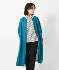NHEHE60330 GIANNI LO GIUDICE(小さいサイズ)(メゾン ドゥ サンク) 麻シャンブレープリントワンピース イエローベージュ