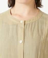 NHEHE60330 GIANNI LO GIUDICE(小さいサイズ)(メゾン ドゥ サンク) 麻シャンブレープリントワンピース イエローベージュ