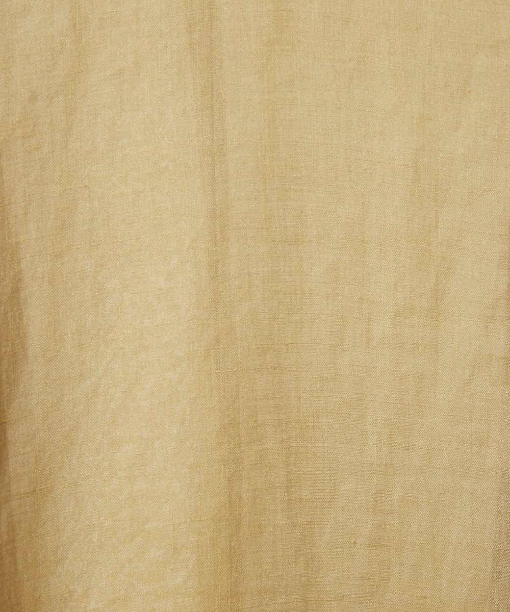 NHEHE60330 GIANNI LO GIUDICE(小さいサイズ)(メゾン ドゥ サンク) 麻シャンブレープリントワンピース イエローベージュ