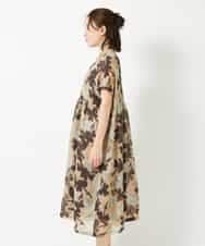 NHEHE62390 GIANNI LO GIUDICE(小さいサイズ)(メゾン ドゥ サンク) リネンフラワープリントワンピース ベージュ