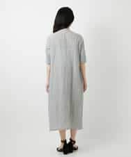 NHEHF80330 GIANNI LO GIUDICE(小さいサイズ)(メゾン ドゥ サンク) 綿麻ワッシャーアシンメトリー切替ワンピース アイボリー