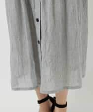 NHEHF80330 GIANNI LO GIUDICE(小さいサイズ)(メゾン ドゥ サンク) 綿麻ワッシャーアシンメトリー切替ワンピース アイボリー