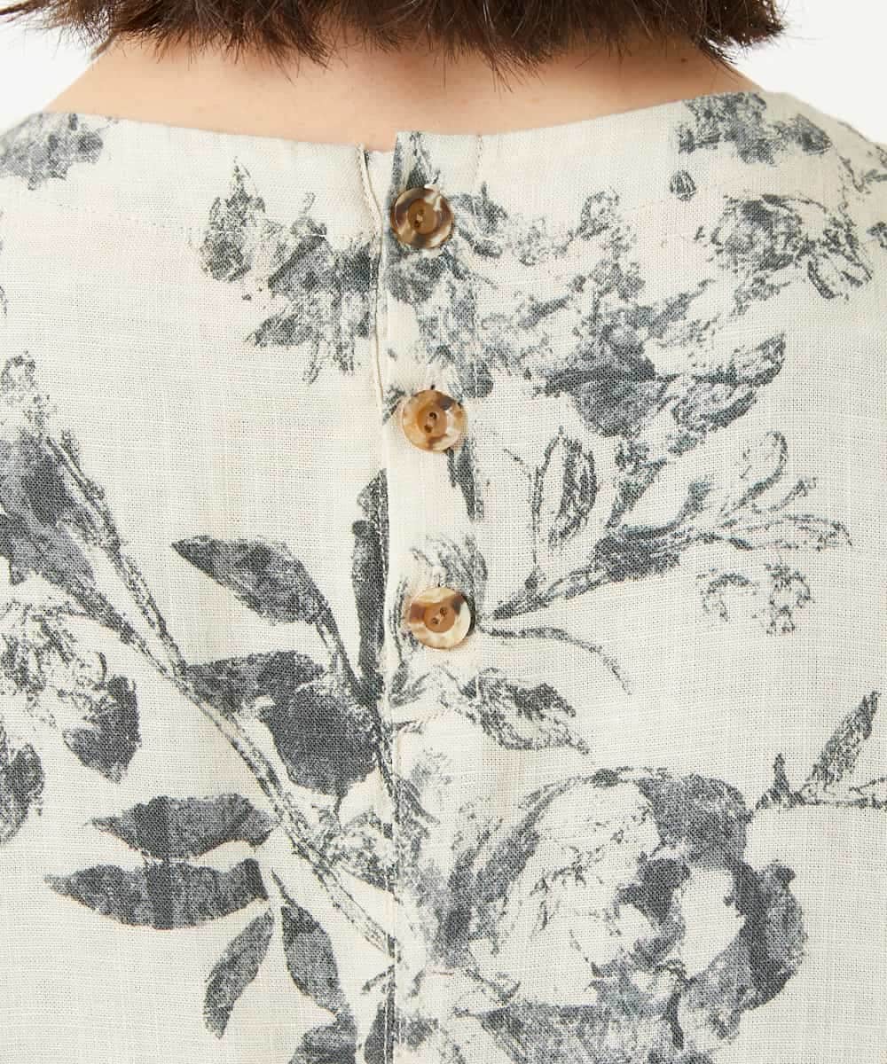 NHEHF91360 GIANNI LO GIUDICE(小さいサイズ)(メゾン ドゥ サンク) 淡彩フラワープリントワンピース ベージュ