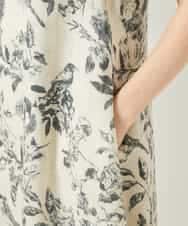NHEHF91360 GIANNI LO GIUDICE(小さいサイズ)(メゾン ドゥ サンク) 淡彩フラワープリントワンピース ベージュ