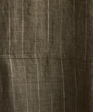 NHEHT01390 GIANNI LO GIUDICE(小さいサイズ)(メゾン ドゥ サンク) リネン段染めラインワンピース モカ系(ストライプ柄)