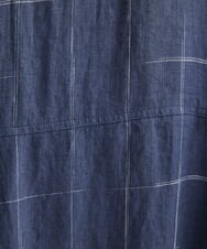 NHEHT01390 GIANNI LO GIUDICE(小さいサイズ)(メゾン ドゥ サンク) リネン段染めラインワンピース モカ系(ストライプ柄)