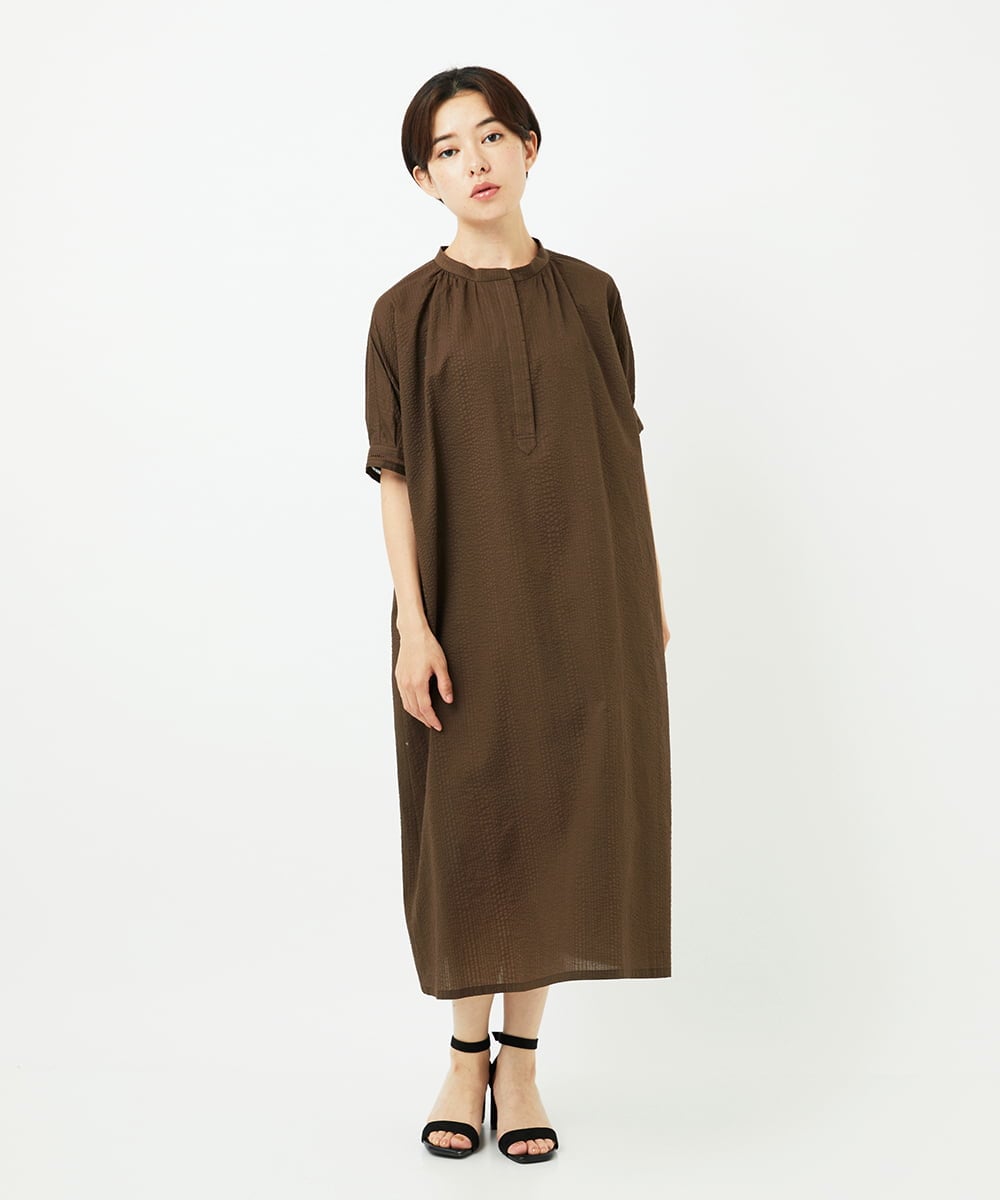 NHEJB01360 GIANNI LO GIUDICE(小さいサイズ)(メゾン ドゥ サンク) [日本製]ミラクルウェーブワンピース ターコイズブルー