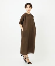 NHEJB01360 GIANNI LO GIUDICE(小さいサイズ)(メゾン ドゥ サンク) [日本製]ミラクルウェーブワンピース ブラウン