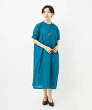 NHEJB01360 GIANNI LO GIUDICE(小さいサイズ)(メゾン ドゥ サンク) [日本製]ミラクルウェーブワンピース ターコイズブルー