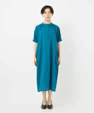 NHEJB01360 GIANNI LO GIUDICE(小さいサイズ)(メゾン ドゥ サンク) [日本製]ミラクルウェーブワンピース ターコイズブルー
