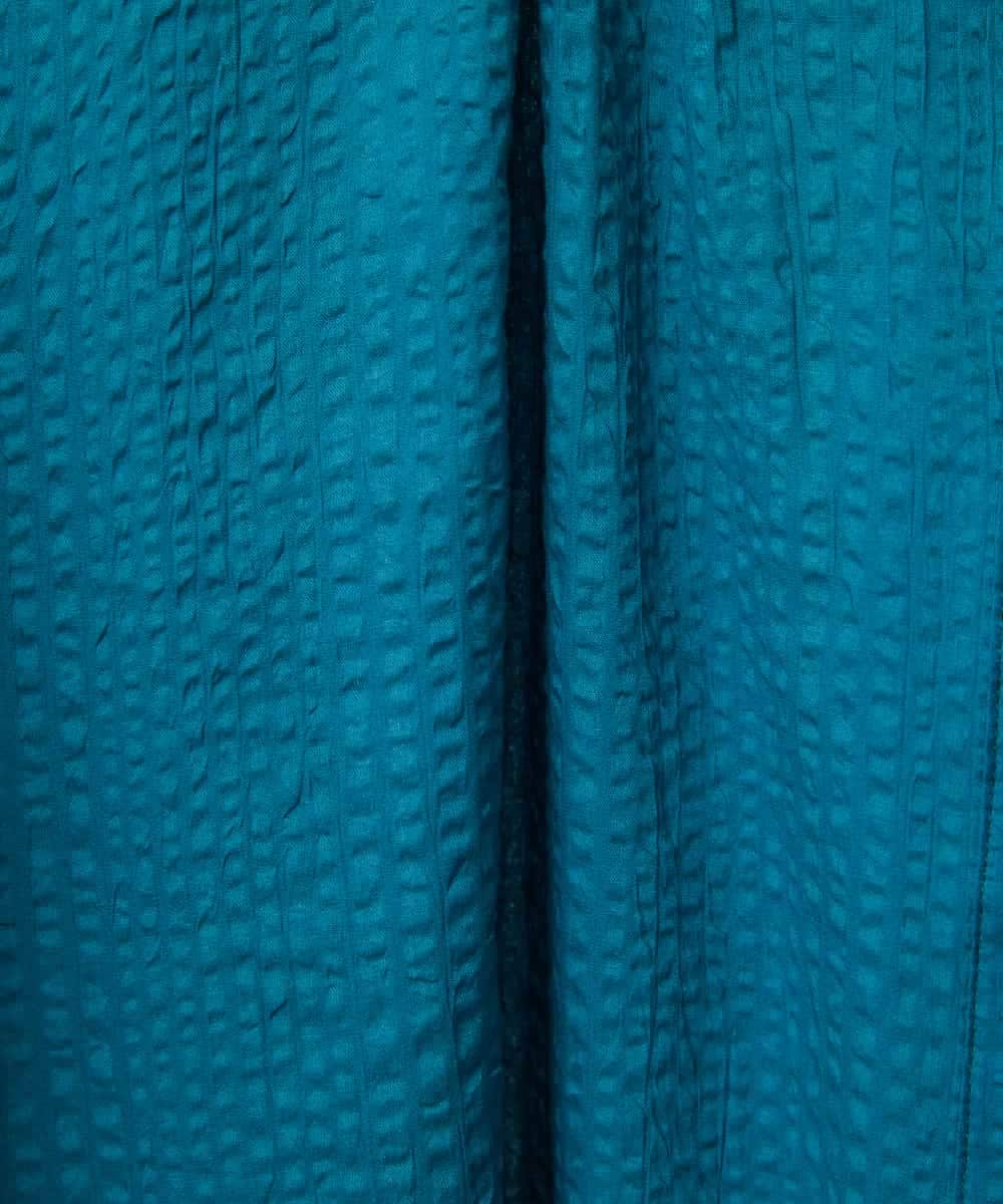 NHEJB01360 GIANNI LO GIUDICE(小さいサイズ)(メゾン ドゥ サンク) [日本製]ミラクルウェーブワンピース ターコイズブルー