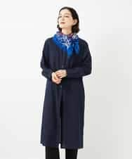 NHEJB10390 GIANNI LO GIUDICE(小さいサイズ)(メゾン ドゥ サンク) コットンローンピンタックロングブラウス ネイビー