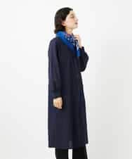 NHEJB10390 GIANNI LO GIUDICE(小さいサイズ)(メゾン ドゥ サンク) コットンローンピンタックロングブラウス ネイビー