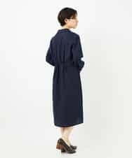 NHEJB10390 GIANNI LO GIUDICE(小さいサイズ)(メゾン ドゥ サンク) コットンローンピンタックロングブラウス ネイビー