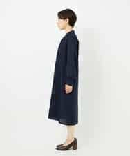 NHEJB10390 GIANNI LO GIUDICE(小さいサイズ)(メゾン ドゥ サンク) コットンローンピンタックロングブラウス ネイビー