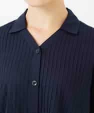 NHEJB10390 GIANNI LO GIUDICE(小さいサイズ)(メゾン ドゥ サンク) コットンローンピンタックロングブラウス ネイビー