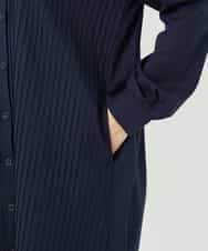 NHEJB10390 GIANNI LO GIUDICE(小さいサイズ)(メゾン ドゥ サンク) コットンローンピンタックロングブラウス ネイビー