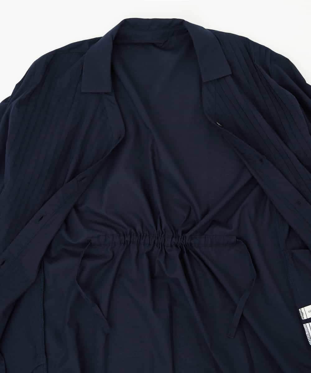 NHEJB10390 GIANNI LO GIUDICE(小さいサイズ)(メゾン ドゥ サンク) コットンローンピンタックロングブラウス ネイビー