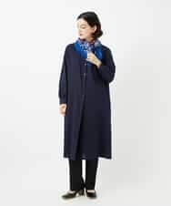 NHEJB10390 GIANNI LO GIUDICE(小さいサイズ)(メゾン ドゥ サンク) コットンローンピンタックロングブラウス ネイビー